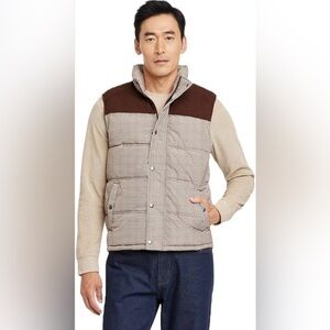 Goodfellow & Co Men's Size M Corduroy Shoulder Puffer Jacket Vest - NWT